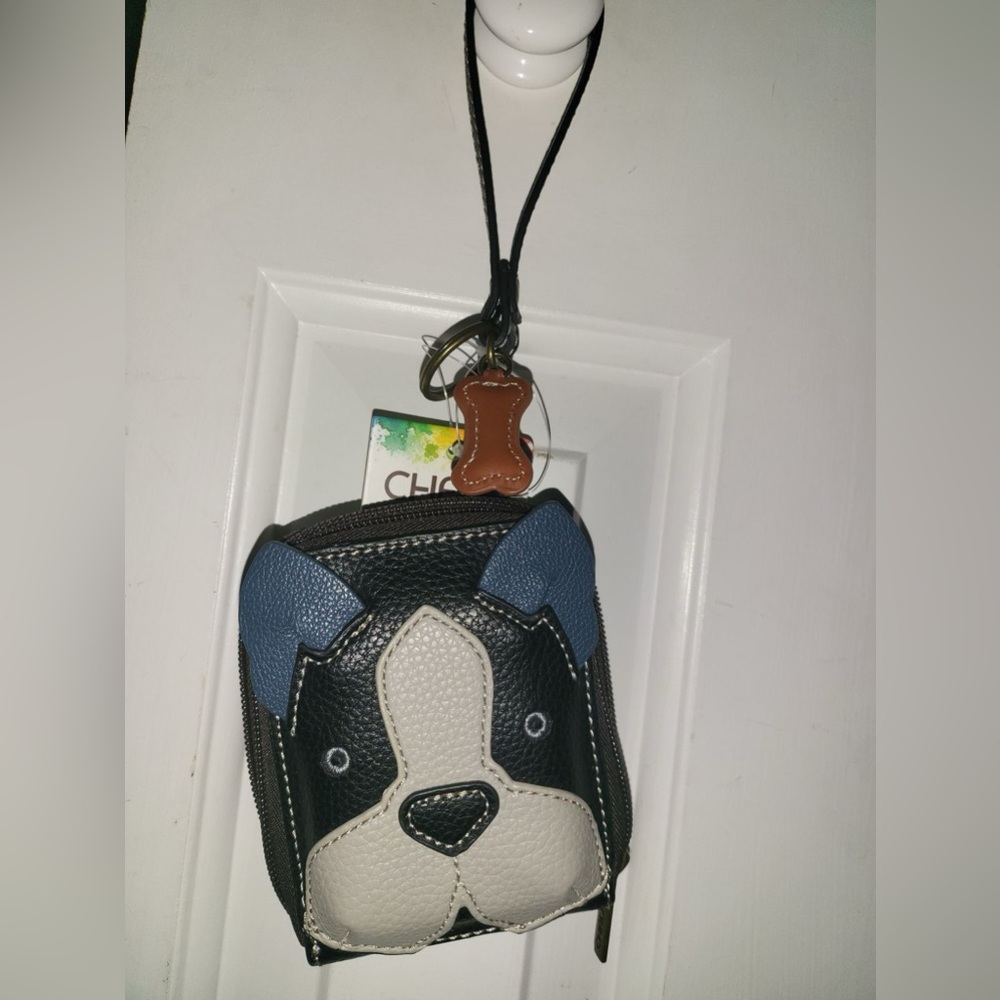 Brand new Chala Boston Terrier bi-fold zipper women's wallet/wristlet.